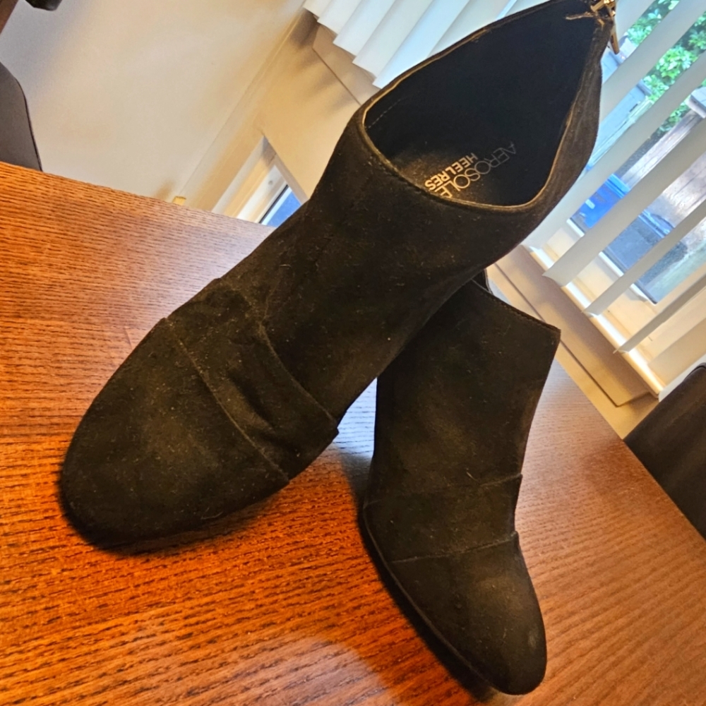 Women's Aerosoles Ankle Black Sueded Boot